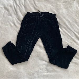 Johnny Was Velvet Drawstring Unisex Joggers